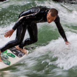 at the "Eisbach wave"Munich